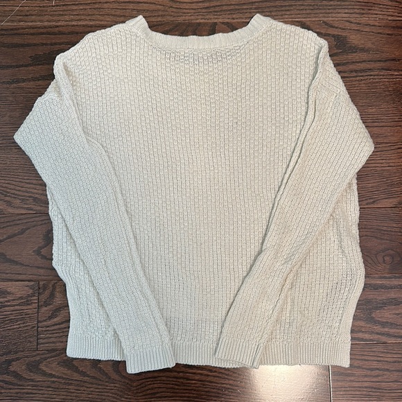 Garage White Knit Sweater | Size S - Picture 3 of 3